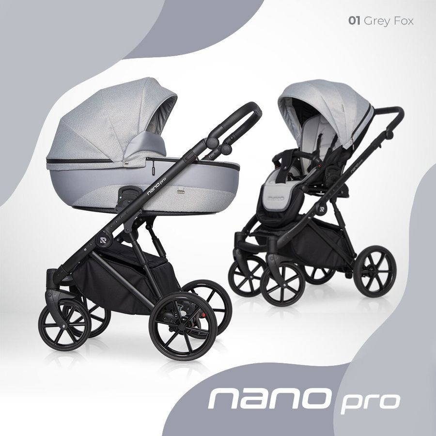 Дитяча універсальна коляска 2 в 1 Riko Nano Pro 01 Grey Fox